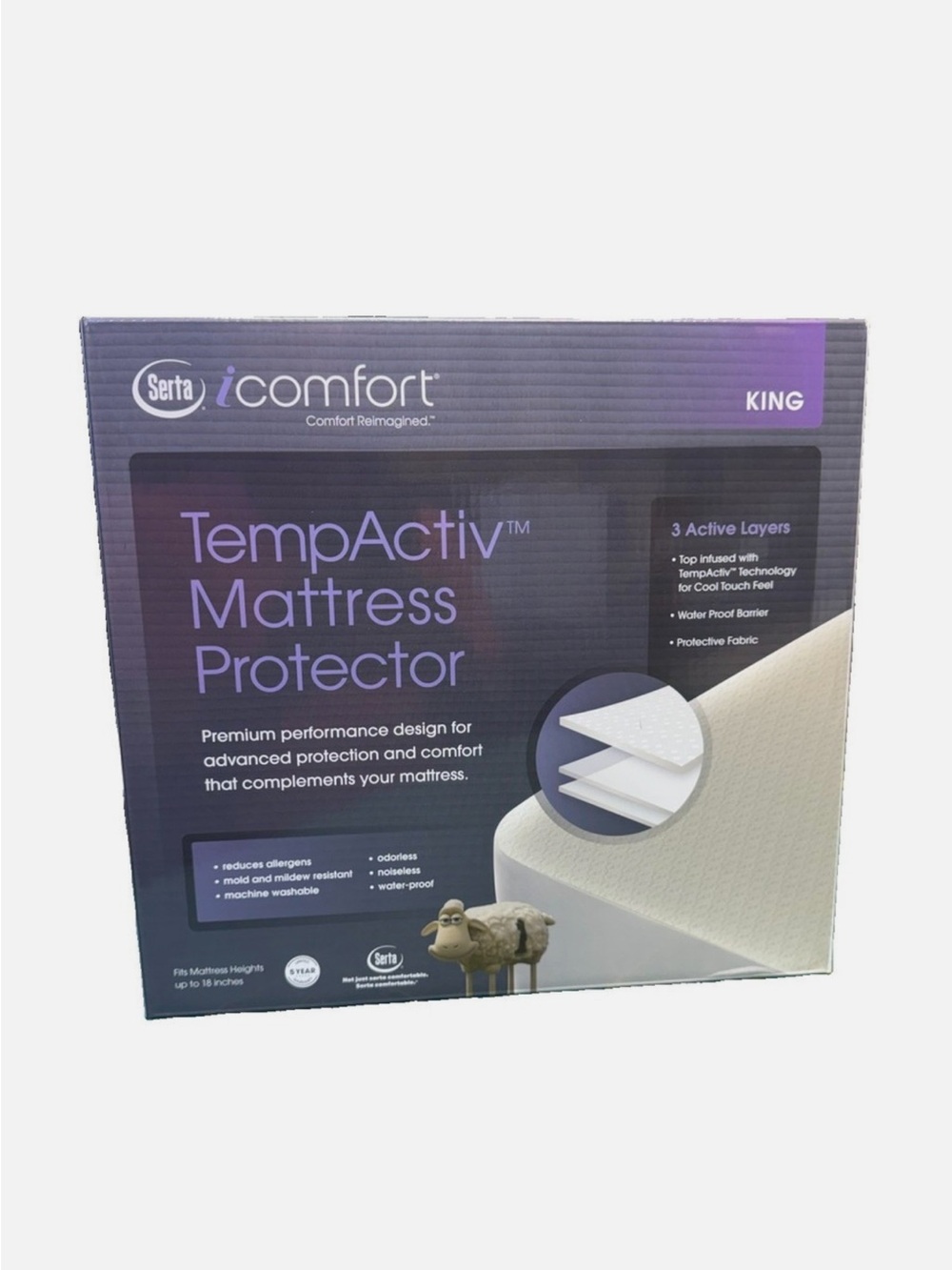 Serta iComfort TempActiv Purple Mattress Protector - King
